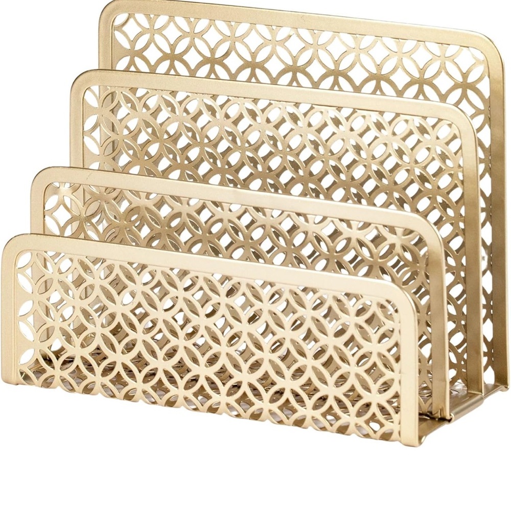 Gold Geometric Letter Holder